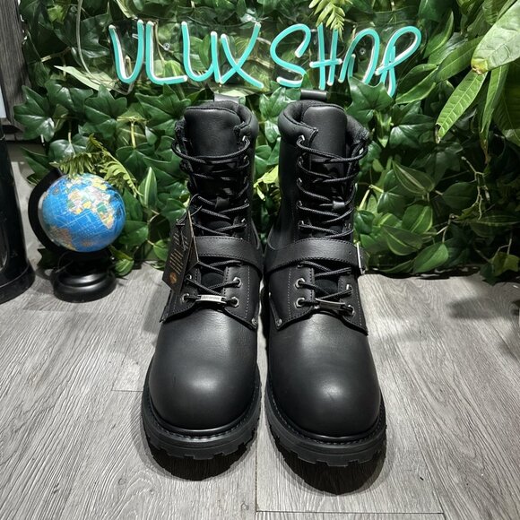 Harley Davidson Men\'s Faded Glory Skull Waterproof Motorcycle Boots Black Sz 13 main image 5